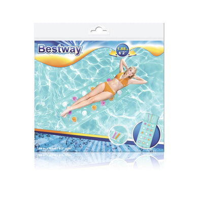 Bestway 43014 -dmuchany uima-alustamatto, mintunvihreä, mitat 188cm x 71cm.