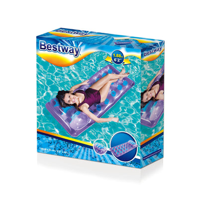 Bestway 43015 -dmuchany uima-alustuoli, mitat 188 cm x 71 cm, violetti.