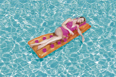Bestway 43015 -dmuchany ilmatäytteinen uima-alust, mitat 188cm x 71cm, oranssi.