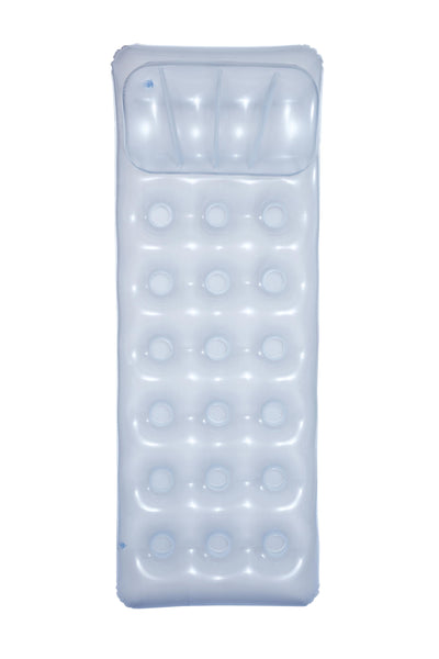 Bestway 43024 -dmuchany makuualusta, mitat 188cm x 71cm. Sinivalkoraidallinen ilmapatja ulkokäyttöön.