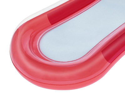 Puhallettava PVC-uimapatja verkkopohjalla, 160x84cm, punainen