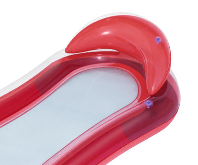 Puhallettava PVC-uimapatja verkkopohjalla, 160x84cm, punainen