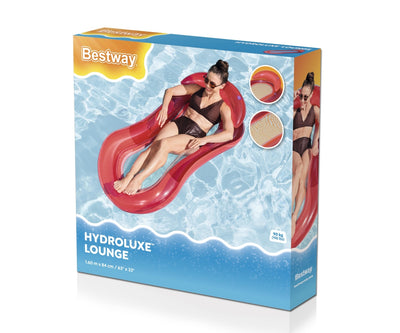 Puhallettava PVC-uimapatja verkkopohjalla, 160x84cm, punainen