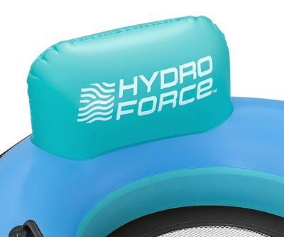 Ilmatäytteinen Sininen Uimapatja Selkänojalla 119 cm