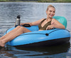 Ilmatäytteinen Sininen Uimapatja Selkänojalla 119 cm