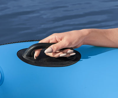 Ilmatäytteinen Sininen Uimapatja Selkänojalla 119 cm