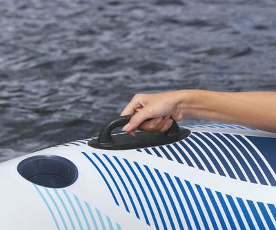 Sininen kelluttava uimapatja selkänojalla, PVC, 1.35m