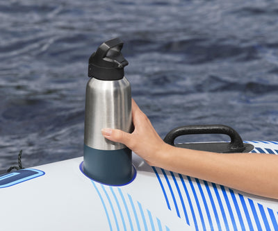 Sininen kelluttava uimapatja selkänojalla, PVC, 1.35m