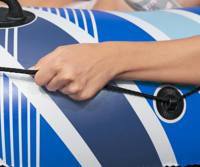 Sininen kelluttava uimapatja selkänojalla, PVC, 1.35m