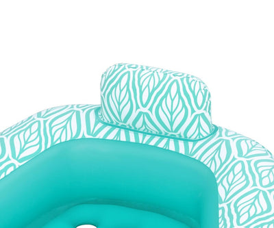 Puhallettava mintunvihreä uimapatja selkänojalla 145x120 cm