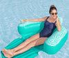 Puhallettava mintunvihreä uimapatja selkänojalla 145x120 cm