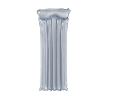 Kuvassa on harmaa ja läpinäkyvä Bestway 44013 -dmuchattava rantapatja, koko 183cm x 76cm.