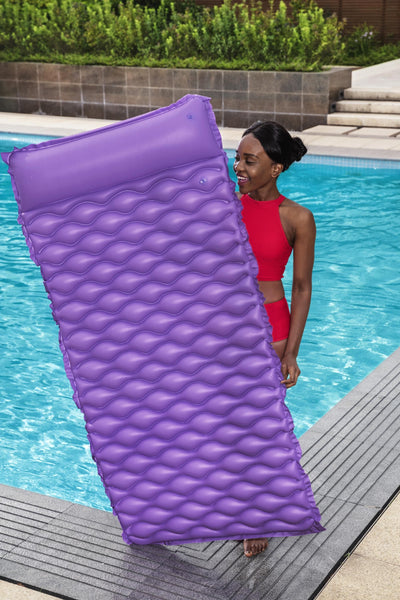 Bestway 44020 -dmuchany rantapatja, käärittävä, violetti, koko 213cm x 86cm.