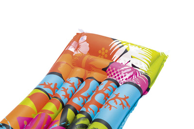 Bestway 44033 -dmuchany rantapatja, mitat 183cm x 69cm. Sininen ja keltainen väriyhdistelmä.