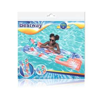 Bestway 44033 -dmuchany flamingo-uimapatja. Kuvassa on 183 cm x 69 cm kokoisena.
