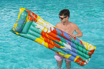 Bestway 44033 -dmuchany ilmapatja, vihreitä lehtikuvioita, koko 183cm x 69cm.