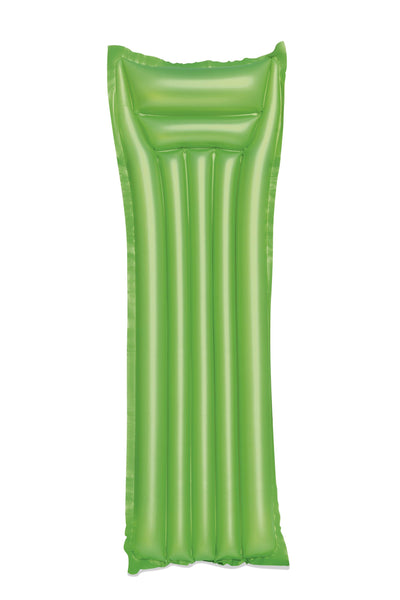 Vihreä Bestway-uimapatja, jossa on heijastava pinta. Koko 183 cm x 69 cm.