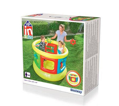 Bestway 52056 -hyppyteline, joka on mitoiltaan 152 cm x 107 cm x 42 cm.
