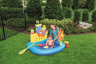 Lasten PVC-puhallettava laiva-altaan lelu 140x130x104cm