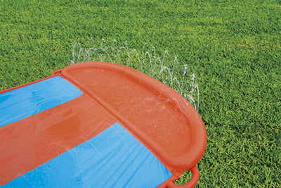 Kolmevetinen vesiliukumäki ramppineen 5,49m PVC-materiaalia