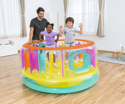 Bestway 52262 -dmuchany pyöreä pomppulinna (BounceJam Bouncer) kooltaan 180cm x 86cm.