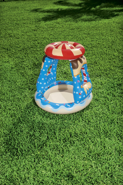 Sokerimajatalo PVC Pikkulasten Uima-allas Katoksella 91x91x89cm