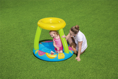 Lasten PVC-uima-allas aurinkokatoksella, hedelmämalli 94x89x79 cm