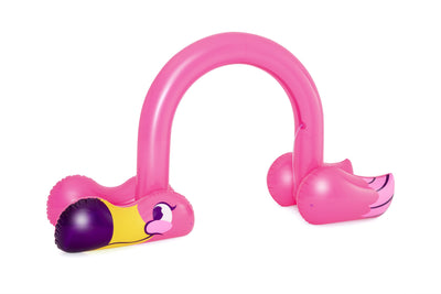 Puutarhasuihkulähde, jossa flamingo-design. Koko: 340m x 110m x 193m.