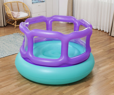 Bestway 52646 -dmuchany pyöreä hyppypallo Laugh n Leap Bouncer, mitat 152 cm x 152 cm x 84 cm.
