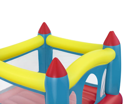 Bestwayn 52647 Dmuchany zamek do skakania Royal Leap Bouncer. Koko 1,75m x 1,73m x 1,27m. Tuotteessa on linjakas muotoilu ja värikäs ulkonäkö.