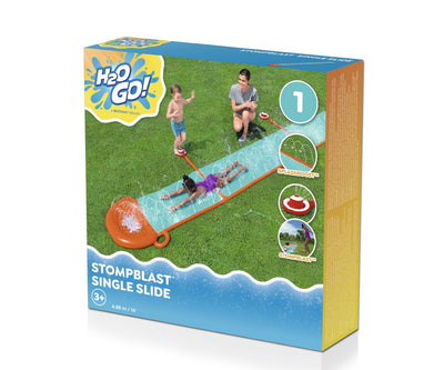 PVC-vesiliukumäki integroiduilla suihkuilla, 4.88m