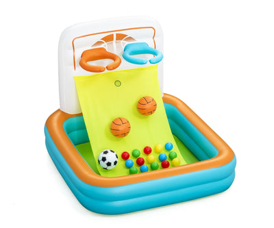 Monitoiminen Puhallettava Lastenallas Koripallo- ja Jalkapallosetti 1,2m