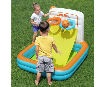 Monitoiminen Puhallettava Lastenallas Koripallo- ja Jalkapallosetti 1,2m