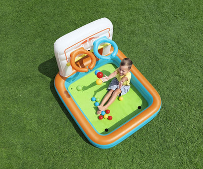 Monitoiminen Puhallettava Lastenallas Koripallo- ja Jalkapallosetti 1,2m