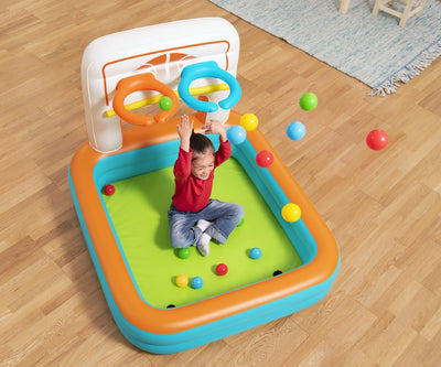 Monitoiminen Puhallettava Lastenallas Koripallo- ja Jalkapallosetti 1,2m