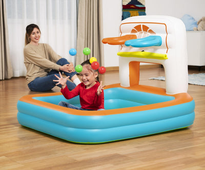 Monitoiminen Puhallettava Lastenallas Koripallo- ja Jalkapallosetti 1,2m