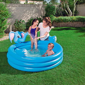Lasten PVC Elefanttiaiheinen Suihkuallas 152x152x74 cm