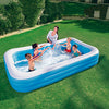 Sininen suorakulmainen perheallas 305x183x56 cm PVC-materiaalia