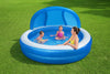 Perhekokoinen puhallettava allas katoksella, PVC 2.01m x 2.41m x 1.40m
