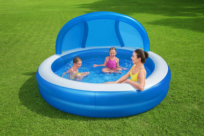 Perhekokoinen puhallettava allas katoksella, PVC 2.01m x 2.41m x 1.40m