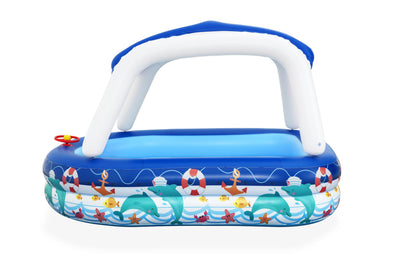 Meriteemainen Perheallas Varjokatoksella - PVC, 2.13m x 1.55m x 1.32m