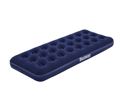 Bestway 67000 -materassi on sininen, turkoosi ja valkoinen ilmatäytteinen makuualusta. Mitat ovat 188 cm x 76 cm x 22 cm.