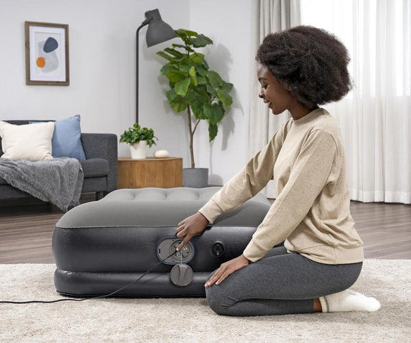 Bestway - Bestway Tritech Twin ilmatäytteinen retkipatja sisäänrakennetulla ilmapumpulla 1.91 m x 97 cm x 3
