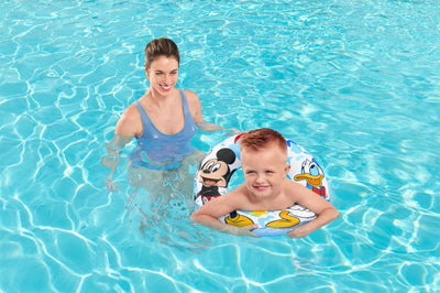 Bestway 91004 - Disney Mickey ja ystävät -kuvioitu uimarengas, halkaisija 56 cm.