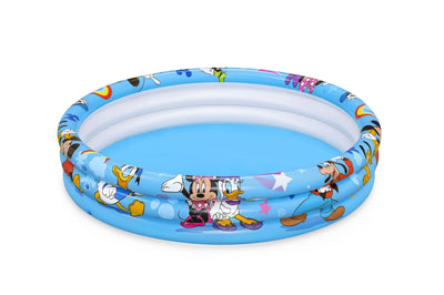 Bestway 91007 Disney Mickey ja ystävät -teemainen puhallettava uima-allas, halkaisija 122 cm ja korkeus 25 cm.