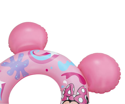 Bestway 9102N Disney Junior Minnie -kellukkeena käytettävä uimarengas, mitat 74cm x 76cm.