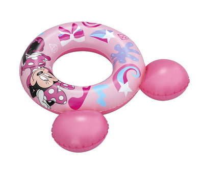Bestway 9102N Disney Junior Minnie -kelluttava uimarengas lapsille. Kelluttava uimarengas on punainen ja siinä on Minni Hiiri -teemainen kuva. Uimarenkaan mitat ovat 74cm x 76cm.