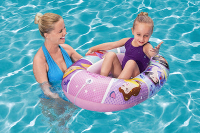 Bestway 91044 Prinsessavene, mitat 112 cm x 71 cm. Värikkäitä prinsessakuvioita.