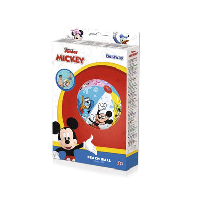 Bestway 91098 Disney -merkkinen uima-altaan pilkottava lelu, jossa on Mickey ja ystävät -teema. Lelun halkaisija on 51 cm.