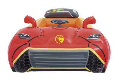 Bestway Hot Wheels -palloallas, mitat 53 x 39 x 171 cm. Sininen ja punainen värimaailma, Hot Wheels -aiheinen design.